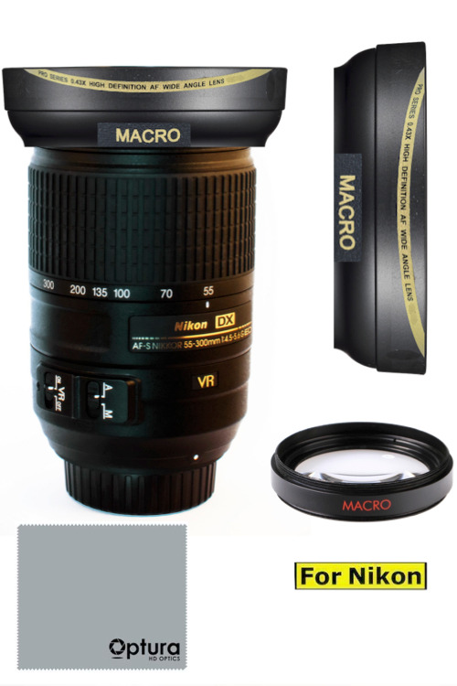 Wide Angle Macro Lens for Nikon 55-300mm f/4.5-5.6G ED VR AF-S DX ...