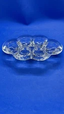 Vintage JL JOHN LEWIS Candle Holder 6-Point Clear Crystal Tea Light Votive
