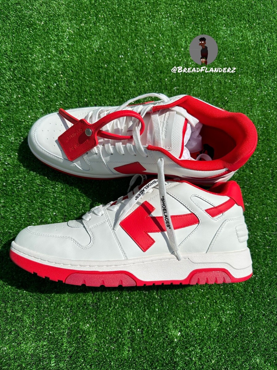 Size 12 - 45EU - Off-White Out Of Office OOO Low White/Red Size 12 - 45EU - Off-White Out Of Office OOO Low White/Red