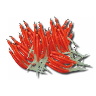 Behr Gummi-Makk Großpack 50 Stück rot 6/0 bis 12/0 Makk-Haken Makk-System