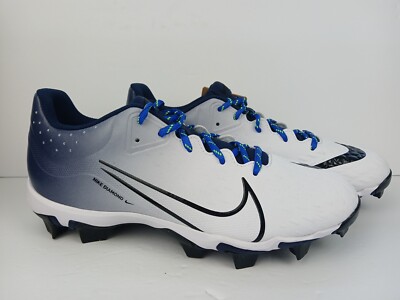 Nike hyperdiamond 4 k  Softball Cleats Women's Sz 11 White Navy Black CZ5918-402