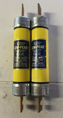 New 2 Lot Bussmann LPS-RK-100SP 100 Amp Fuses Low Peak Class RK1 NIB