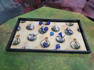 Lord of the Rings The Hobbit Characters in Rings Dice Tray, Gaming Tray