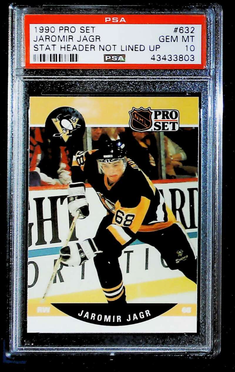 GEM MINT PSA 10 1990-91 Pro Set 632 Jaromir Jagr Pittsburgh Penguins RC Rookie