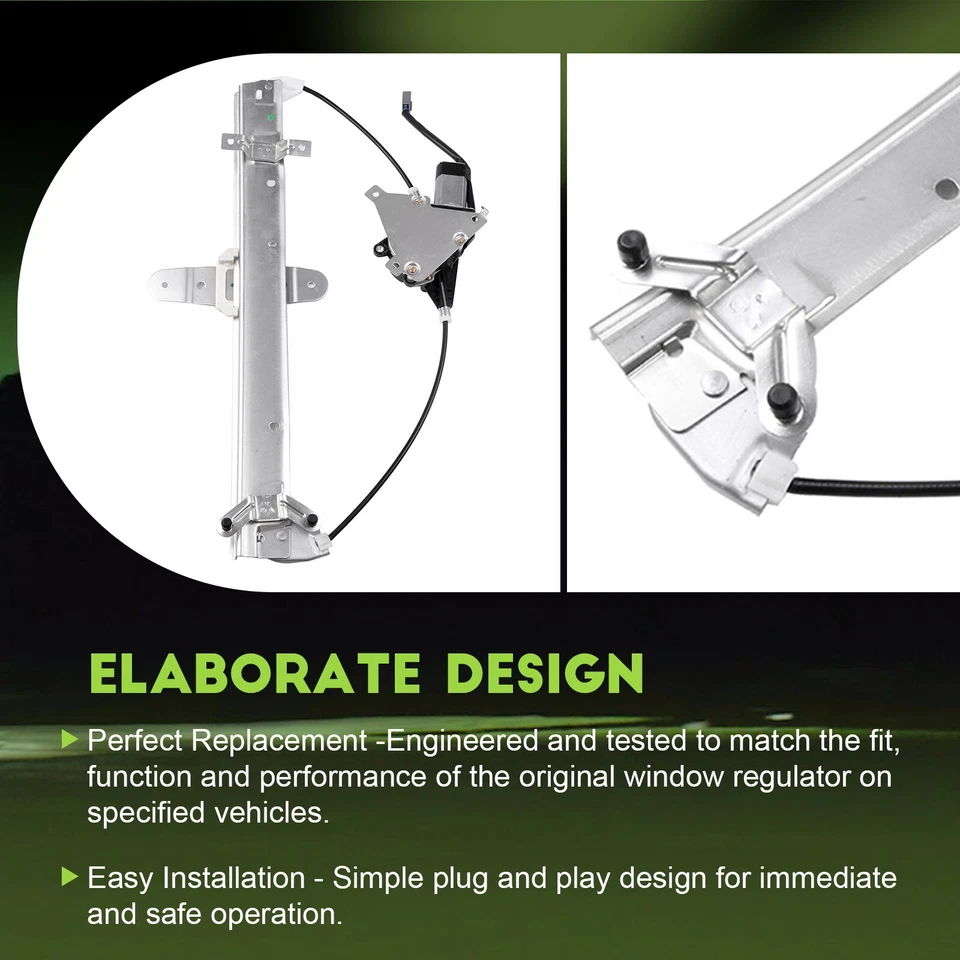 Regulador de ventana eléctrica trasero derecho con motor Lincoln Town Car 1998-2011 Foto 4 de 4