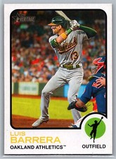 2022 Topps Heritage  Baseball #651 Luis Barrera  Oakland Athletics