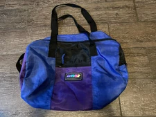 Vintage Gitano Duffle Bag Blue Zipper