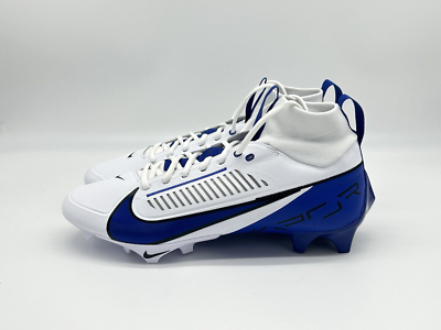 Nike Vapor Edge Pro 360 2 Men's Size 13 White Blue Football Cleats