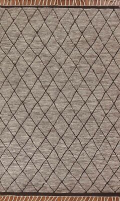 Moroccan Trellis Modern Area Rug 5x8 Wool Hand-knotted Carpet