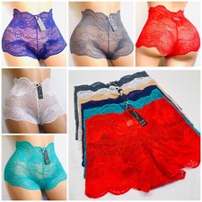 Boyshorts High Waisted Short Boxer Women Soft Lace Lot 3/6 Brief Panty 78 S-4XL