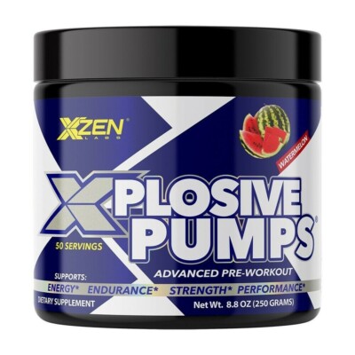 Pre-Workout Powder Bucked Muscle Pump up Supplement Energy Focus 50 Servings WM
