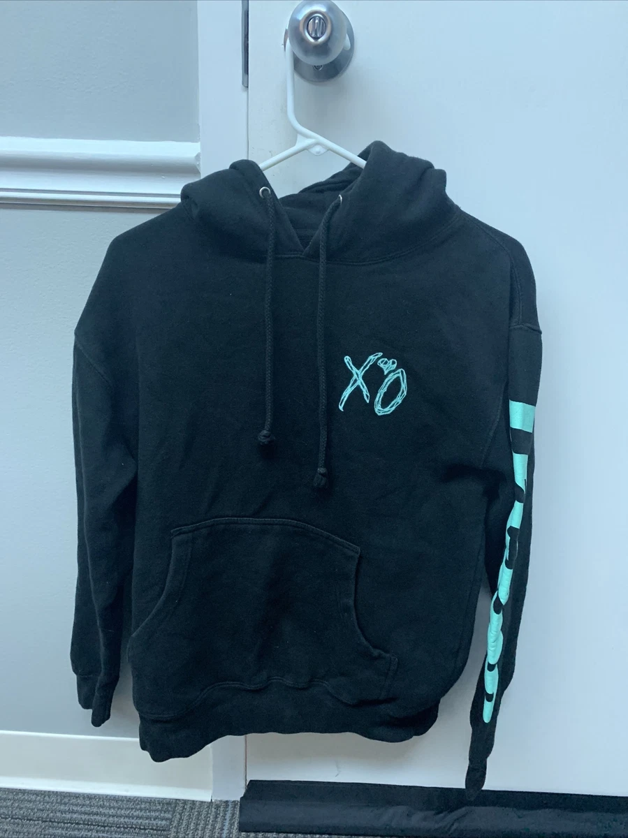 RARE The Weeknd XO Hoodie 2017 Starboy Legend of The Fall Arena Tour Teal  SMALL