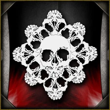 Skull Background 30 -  Airbrush Stencil Template Airsick