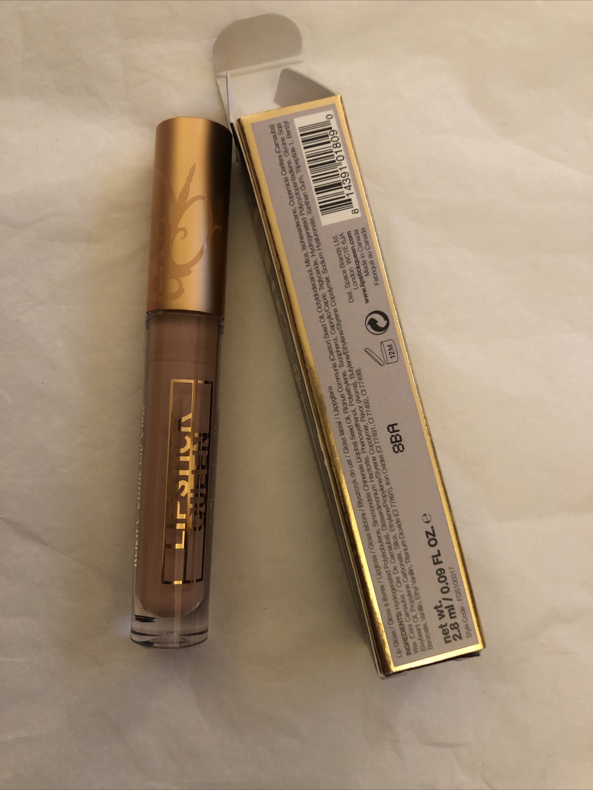 LIPSTICK QUEEN REIGN & SHINE LIP GLOSS Shade BARONESS OF BARE 2.8ml NIB