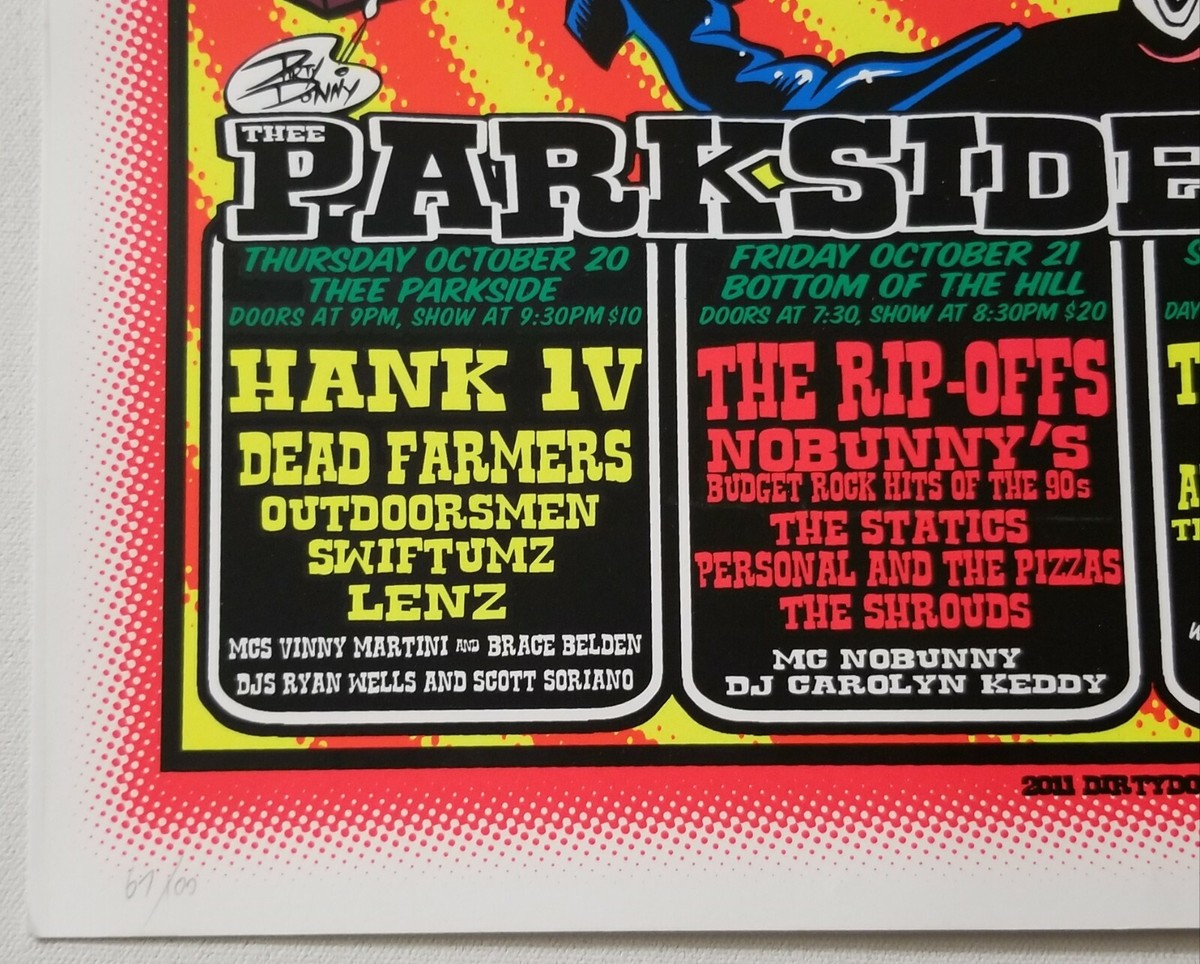 DIRTY DONNY CONCERT SIGNED ROCK POSTER SCREEN PRINT PUNK INDIE HC