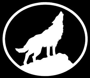 Wolf door or bumper Coyote Sticker Cut-Out Vinyl Decal for car vehicle window