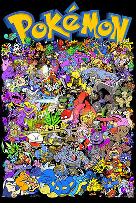 Pokemon Poster (151) |5 Sizes| RPG Nintendo 3DS Gameboy wii go toy