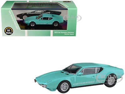 1972 DE TOMASO PANTERA VERDE AQUA 1/64 DIECAST MODEL CAR BY PARAGON PA-55645
