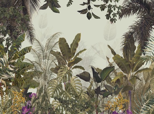 Tropical Wall Mural Photo Wallpaper Trees Green Leaves Jungle Decor Paper Poster - Picture 5 of 7
