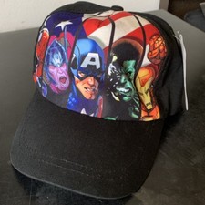 Marvel Avengers Walt Disney Men's Slideback Hat Graphic Logo W/Tags Cotton