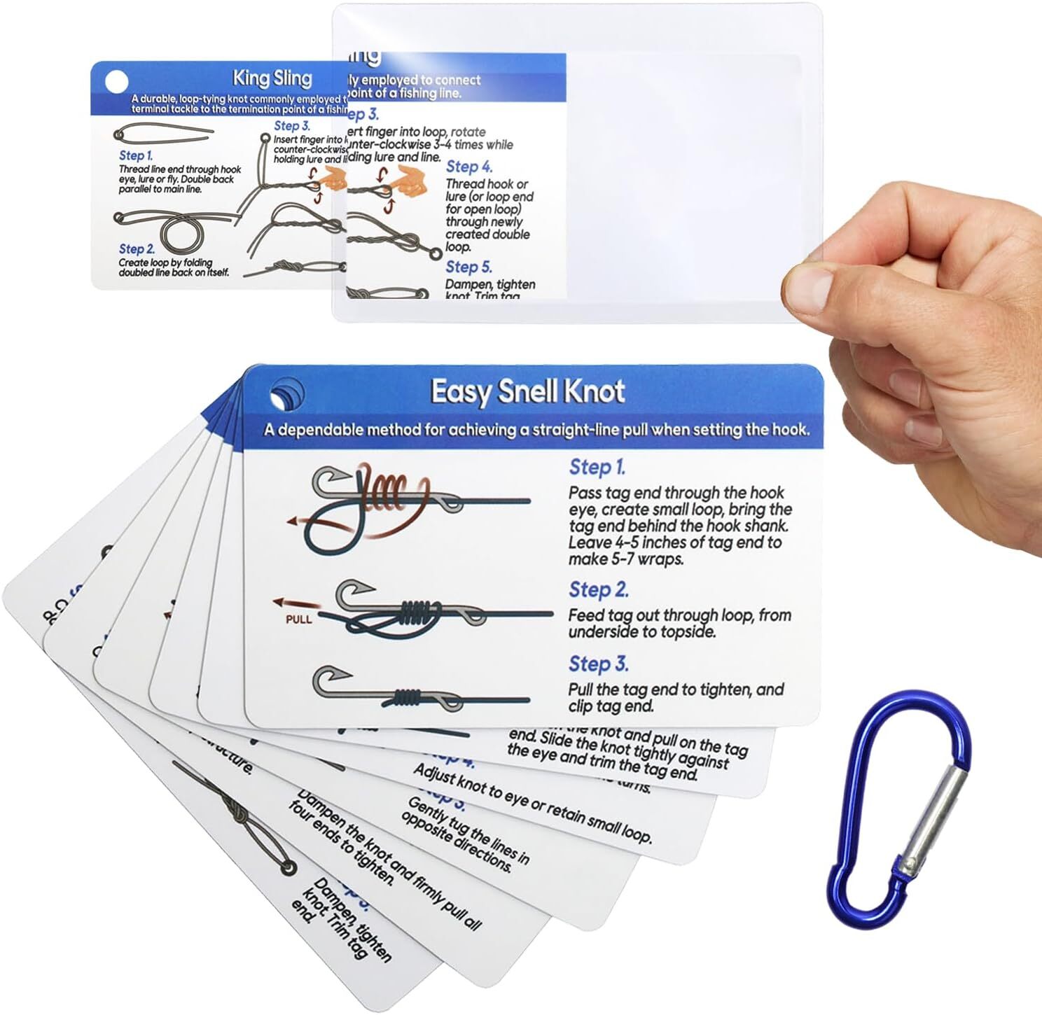 Fishing Knots - Waterproof Handbook for 12 Easy Fishing Knots | Step-By-Step Gui