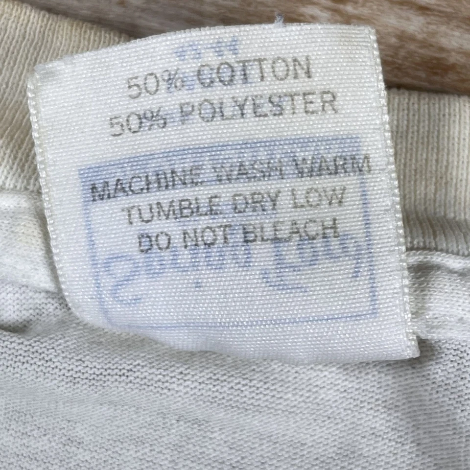 Vintage 80s Tesla Hang Tough 1989 Tour Shirt Size Large - Made in USA - Image 4 of 4