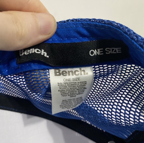 Vintage BENCH Blue White Mesh Trucker Hat One Size Fits All vtd - Picture 5 of 5
