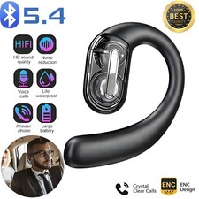 Noise Cancelling Bluetooth 5.4 Earpiece Wireless Headset Driving Earbuds 1PC USA
