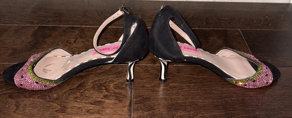 Betsey Johnson TAVIE Estrás Sandía Joya Tacones/Sandalia Talla 6.5 Foto 4 de 4