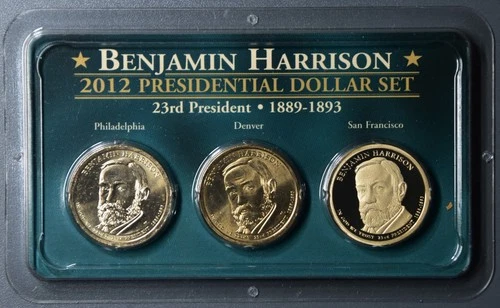 Photo of a 2012-P Presidential Dollar Benjamin Harrison from an eBay listing that sold on Jul 20, 2026