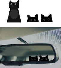 4 PCS Cute Kitty Cat Mirror Decals for Car, Rearview Mirror Peeking Vinyl CAT