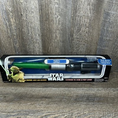OTC Star Wars Yodas Electronic Lightsaber Hasbro 2004