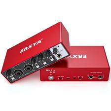 2i2 USB Audio Interface for PC Recording, 24-bit/192kHz Plug and Play USB Int...