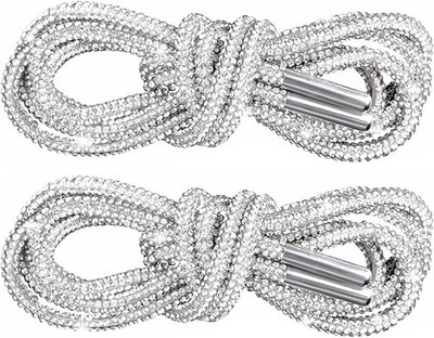 1 Pair 47 Inch Rhinestone Shoe Laces Rope Glitter Shoe Laces Shiny Hoodie String