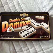 NEW Family Games Double Six Dominoes Excalibur Classic Game Strategy 28 Pieces