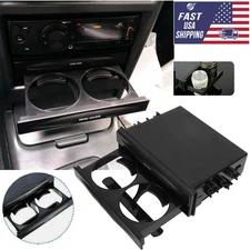 Double Din Radio Installation Pocket Cup Holder Storage Box For Car Accessory US