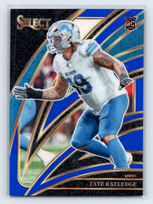 Tate Ratledge Rookie 2025 Panini Select Club Level Blue Prizm /99 Lions #270