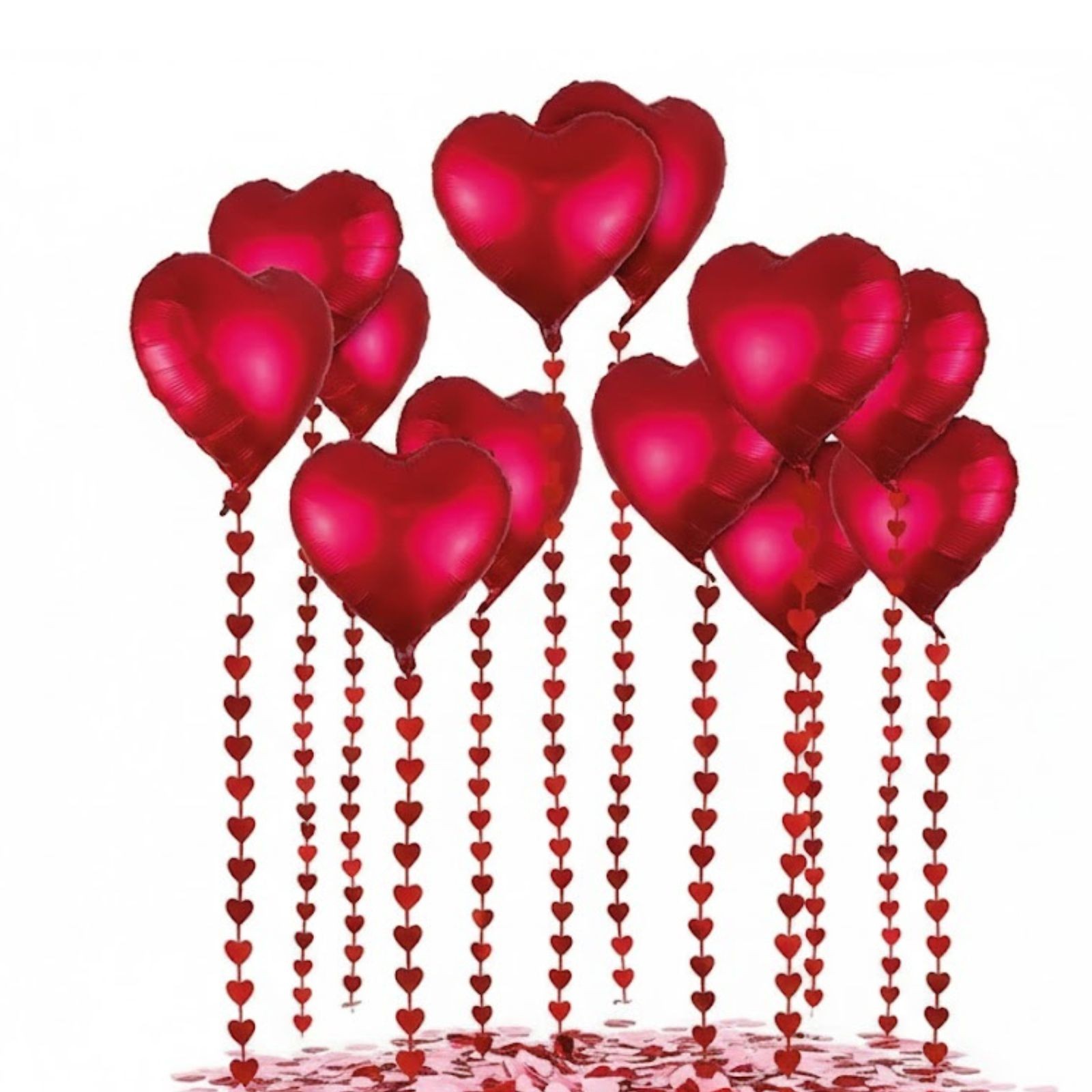 Kit de decoración de habitación romántica roja de San Valentín 40 piezas decoración de boda fiesta reutilizable