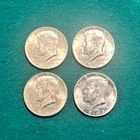 90% Silver 1964 + 65/66/67 JFK no mint Kennedy Half Dollar Lot of 4 Brilliant