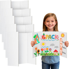 Small Trifold Poster Board 21" X 14" - Premium Quality Thick White Presentation
