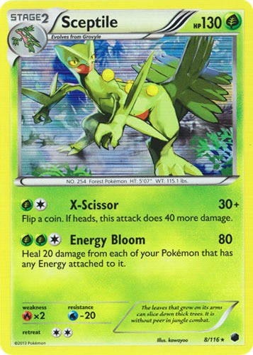 Lightly Played Sceptile - 8/116 - Holo Rare Pokemon Plasma Freeze
