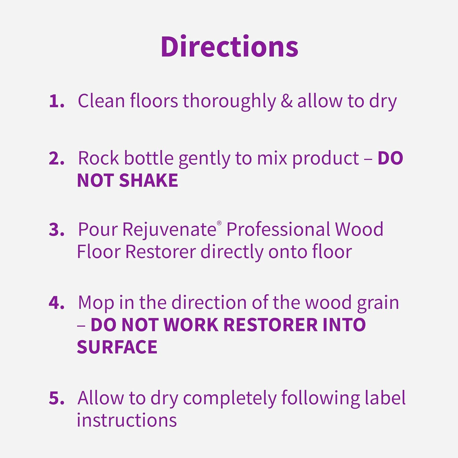 Professional Wood Floor Restorer and Polish with Durable Finish Easy Mop on Appl