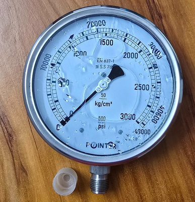 #ad #ad Pointer High Pressure Gauge diameter 6quot; in Dual Scale 0–3000 Bar 0–43000 PSI $149.98