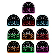 LED Ambient Light Alarm Clock with Dual Display and Multiple Alarm Settings