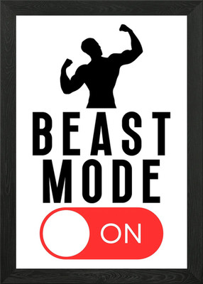 Beast Mode auf gerahmtem Wandbild Poster Leinwanddruck Bild