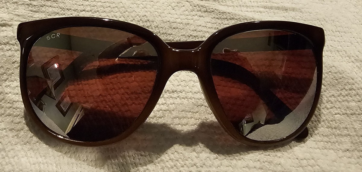 Vintage Suncloud SCR Double Gradient Rose Lenses Brown Frame