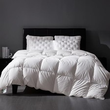 Luxury Down Comforter Palatial King Size, Palatial King-120x98" Cotton White