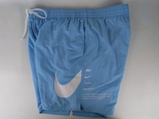 NIKE Mens 6  Blue White Volley Swim Shorts NESSE521 Men's Size XL NEW WITH TAG