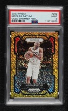 2023-24 Panini Prizm FOTL Gold Shimmer /10 Nicolas Batum #262 PSA 9 MINT 3d3