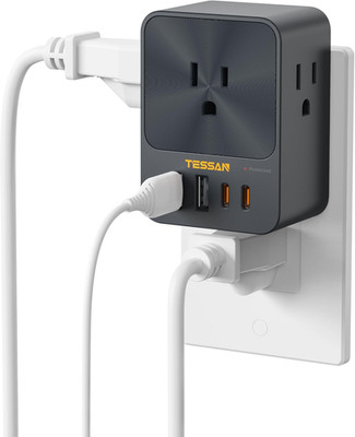 30W Wall Charger,  Fast Charging Multi Plug Adapter with 3 Outlet Extender Su...